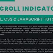 Page Scroll Progress Indicator Using Html CSS And JavaScript Progress Bar JavaScript Project