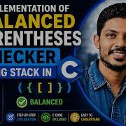 Balanced Parentheses Using Stack In C Step By Step Code Example Pritesh Patel