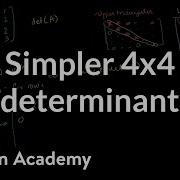 Simpler 4x4 Determinant Matrix Transformations Linear Algebra Khan Academy