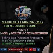 L 2 5 F Test Partial F Test Numericals In Multiple Linear Regression Step By Step Solving