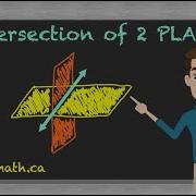 Пересечение двух плоскостей часть 1 урока MCV4U Jensenmath Ca