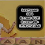 Range Sum Query 2D Immutable Leetcode 304 Dynamic Programming Live Coding Session