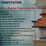 How To Write Regular Expressions For Given Languages 12 Solved Examples TOC Lecture 37