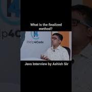 What Is The Finalize Method In Java By Ashish Gadpayle Sir I Java Interview Garbage Collection
