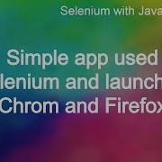 Selenium With Java First Simple Application Lesson 2