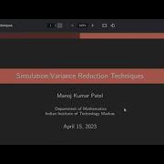 Simulation Variance Reduction Techniques Simulation Statistics Variance Techniques