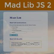 Mad Lib JS 2