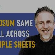 How To Sum Same Cell In Multiple Sheets In Excel AutoSum Across Worksheets