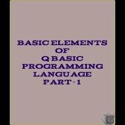 Elements Of QBASIC Programming Language Part 1 Grade 9