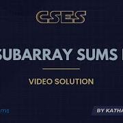 Subarray Sums II Video Solution CSES Problemset Sorting And Searching