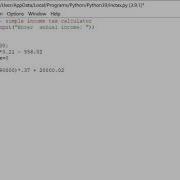 Python Program Simple Income Tax Calculator
