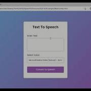 Demo Text To Speech Converter Using Html Css And Js Coding Batch