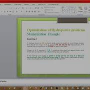 Optimization Of Water Resources Engineering Problems