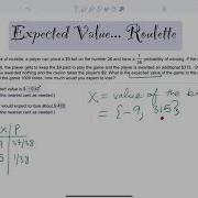 Expected Value Of A Roulette Problem 6 1 Question