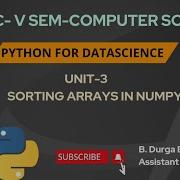 Sorting Arrays In Numpy Python