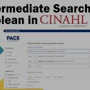 Промежуточный поиск и булевы операции в CINAHL