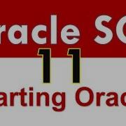 Oracle SQL Starting An Oracle Database Lesson 11