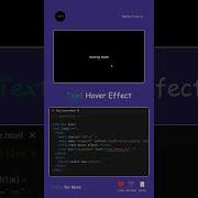 Text Hover Effect Using HTML And CSS Shorts Trending Viral Webdevelopment Css