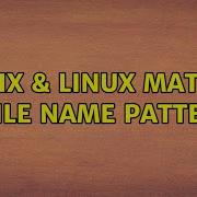 Unix Linux Match A File Name Pattern 2 Solutions