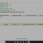 Student Mark List In Using Python Coding