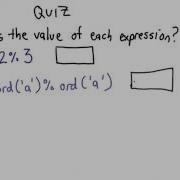 Modulus Quiz Intro To Computer Science