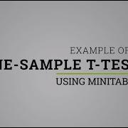 Example Of A One Sample T Test Using Minitab 18