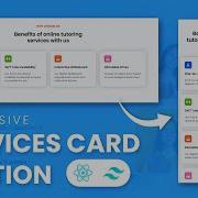 Responsive Animated Cards Using ReactJS Tailwind CSS Services Section E Tutor