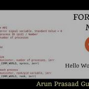 Fortran With MPI 003 Hello World Program