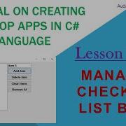 Manage Checked List Box In C Tutorial On Creating Desktop Apps In C Language