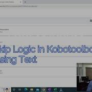 Использование логики пропуска текста в Kobotoolbox