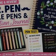 Распаковка ручек Mr Pen Bible Pen и христианского дневника Тест ручки Black Paper принадлежн
