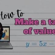 How To Make A Table Of Values Linear Function