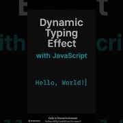 Dynamic Typing Animation With JavaScript
