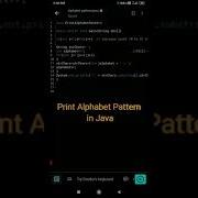 Print Alphabet Pattern In Java Shorts Shortsvideo