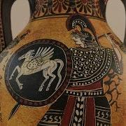 Ancient Greek Vase Amphora With Athena And Heracles