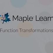 Maple Learn Function Transformation