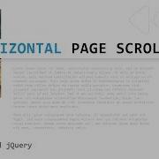 Horizontal Page Scrolling Using Html CSS And JQuery
