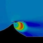 Subsonic M 0 6 Velocity Flow Field And Blast Wave Interaction On A Lightcraft