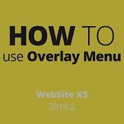How To Use OVERLAY MENU Optional Object WebSite X5
