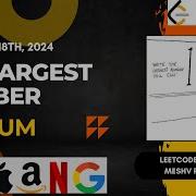 179 Largest Number Custom Sorting Leetcode Daily Challenge JAVA