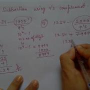 Subtraction Using 9 S Complement