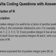 TCS CodeVita Python Coding Question Kth Largest Factor Of N Answer Tcscodevita Tcs Python