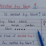 Nested Try Block In Java Learn Coding
