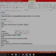 Un Named Exception Used In Pl Sql