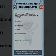 Programming Quiz Beginner Level Python AI Machine Learning Data Science Coding Gen AI