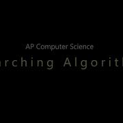 APCS Unit 6 Linear And Binary Search Algorithms