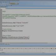 Dictionary Object In QTP