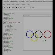 Olympics Logo In Python Turtle Library
