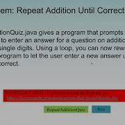 Java Repetition Statement Loops For Loop Do While Loop And While Loop Addition Quiz Java Code