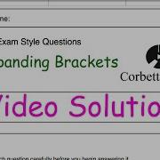 Expanding Brackets Answers Corbettmaths